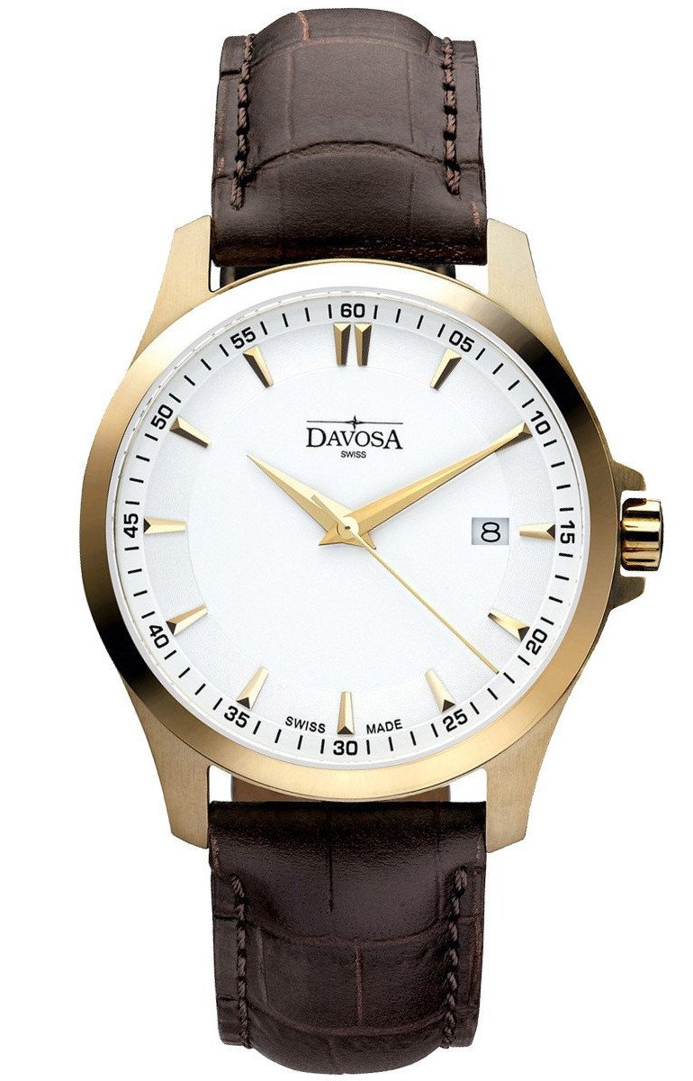 Classic Quartz Swiss-Made White Gold Executive Watch 16246715 Classic Davosa USA Official Distributor. Prices are Final. Tax & duties included.