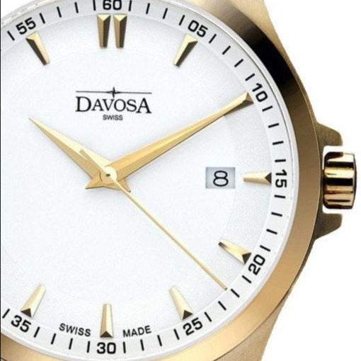 Classic Quartz Swiss-Made White Gold Executive Watch 16246715 Classic Davosa USA Official Distributor. Prices are Final. Tax & duties included.
