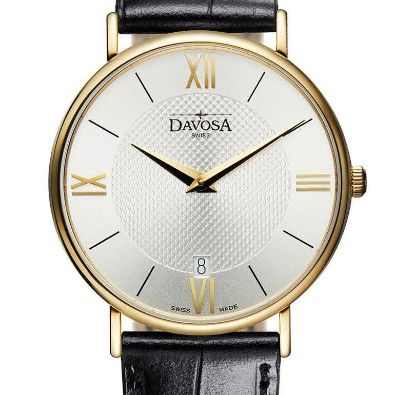 Pianos II Quartz PVD 38mm Guilloche Silver Ladies Watch 16248615 Ladies Davosa USA Official Distributor. Prices are Final. Tax & duties included.