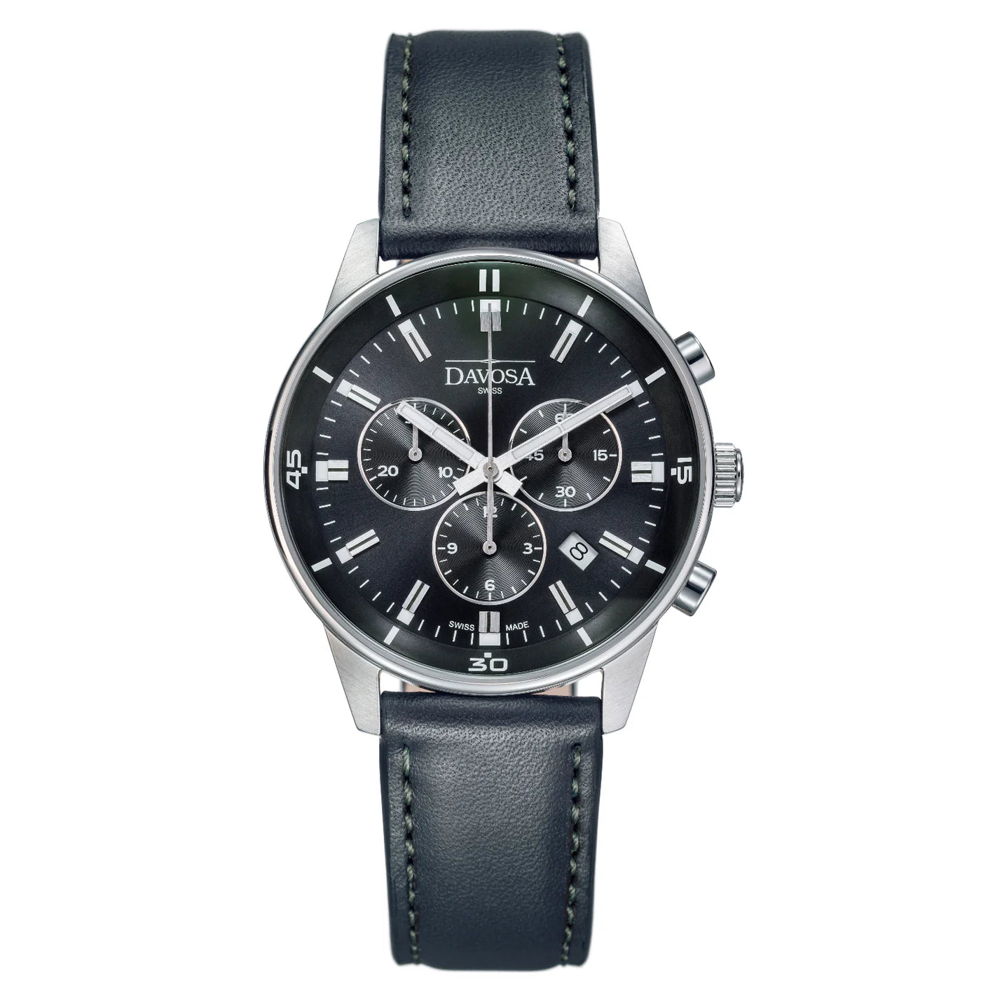 Vireo Quartz Chronograph Swiss-Made Blue Pilot Watch 16249355 Pilot Davosa USA Official Distributor. Prices are Final. Tax & duties included.
