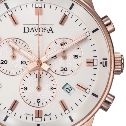 Vireo Quartz Chronograph Swiss-Made Rose Gold Pilot Watch 16249395 Pilot Davosa USA Official Distributor. Prices are Final. Tax & duties included.