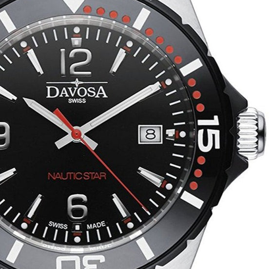 Nautic Star Quartz Swiss-Made 100m Black Red Diver Watch 16347265 Diver Davosa USA Official Distributor. Prices are Final. Tax & duties included.