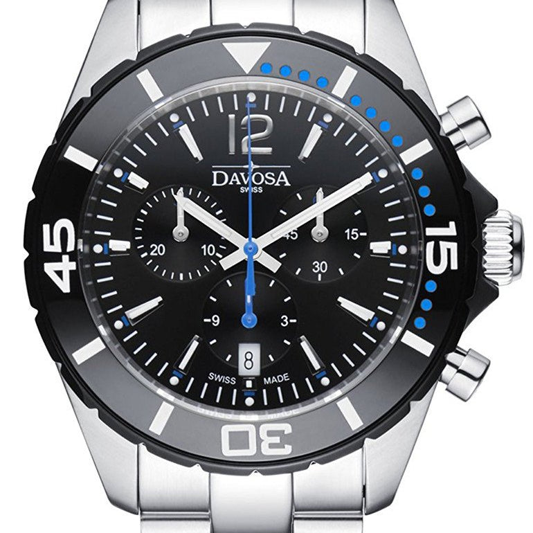 Nautic Star Quartz Chronograph 100m Black Blue Diving Watch 16347345 Chronograph Davosa USA Official Distributor. Prices are Final. Tax & duties included.