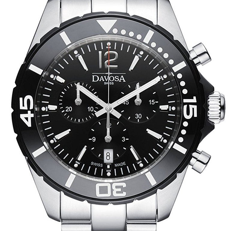 Nautic Star Quartz Chronograph 100m Black Diving Watch 16347315 Chronograph Davosa USA Official Distributor. Prices are Final. Tax & duties included.