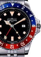 Vintage Quartz 100m Red Blue Unisex Diver Watch 16350090 GMT Davosa USA Official Distributor. Prices are Final. Tax & duties included.