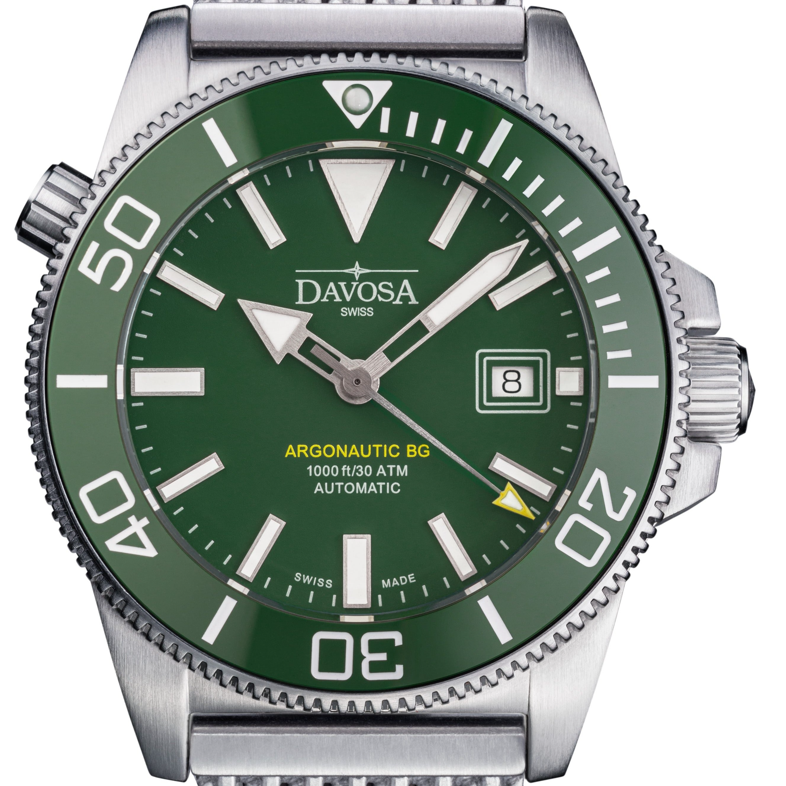 Argonautic BG Automatic 300m Green Men's Diver Watch 16152877 Diver Davosa USA Official Distributor. Prices are Final. Tax & duties included. 43mm Green ChainLink
