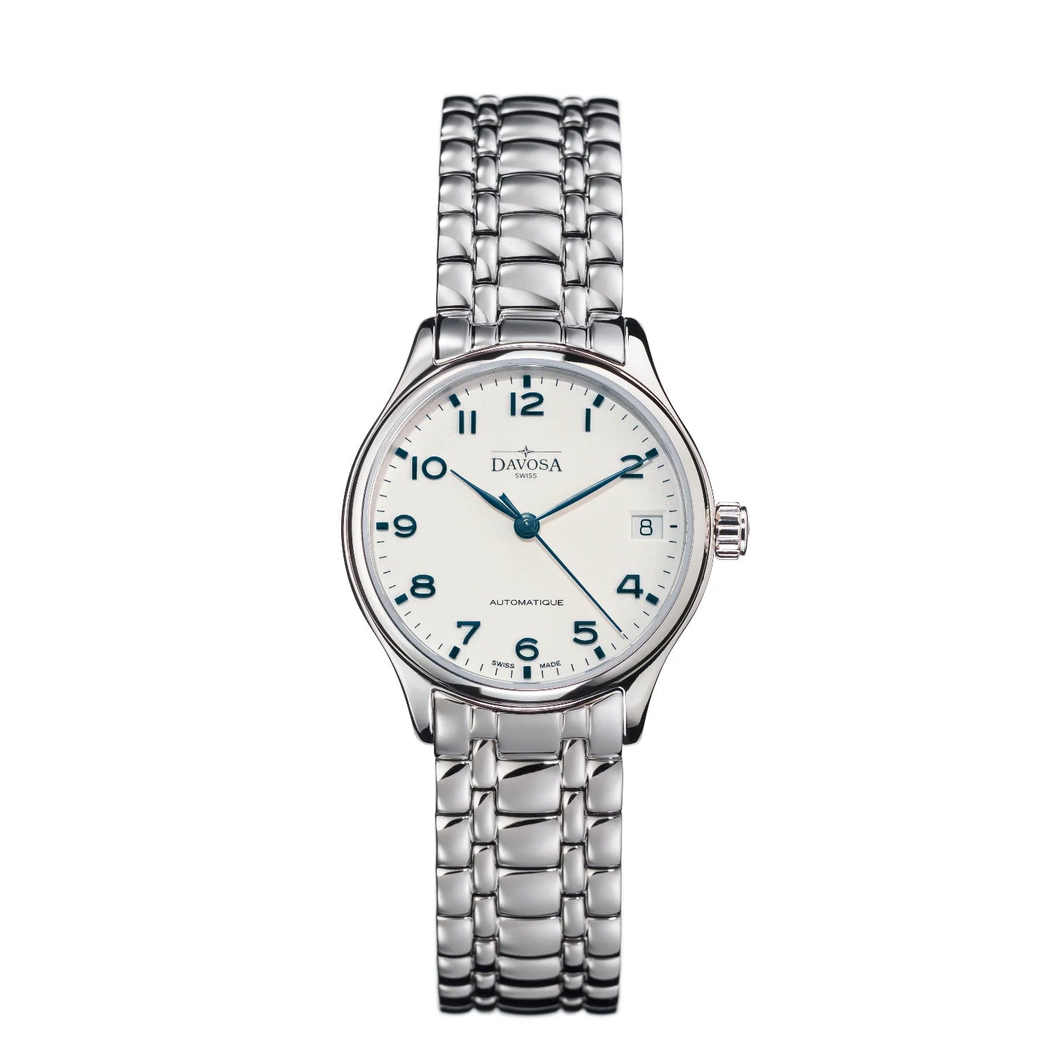 Classic Automatic Swiss-Made White Blue Executive Watch 16618811 Classic Davosa USA Official Distributor. Prices are Final. Tax & duties included.
