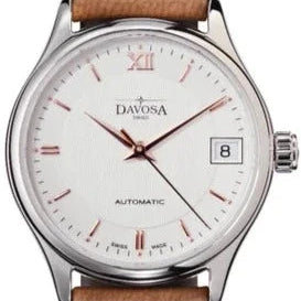Classic Vegan Automatic Swiss-Made White Rose Gold Executive Watch 16618832v Classic Davosa USA Official Distributor. Prices are Final. Tax & duties included. 32mm White-Bronze Leather