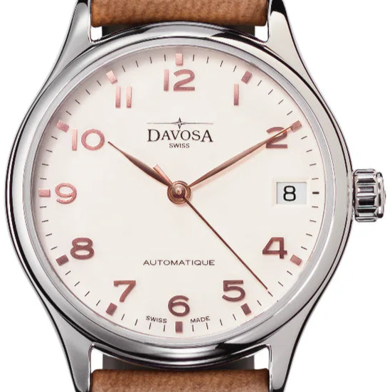Classic Vegan Automatic Swiss-Made White Bronze Executive Watch 16618866V Executive Davosa USA Official Distributor. Prices are Final. Tax & duties included. 32mm White-Bronze Leather