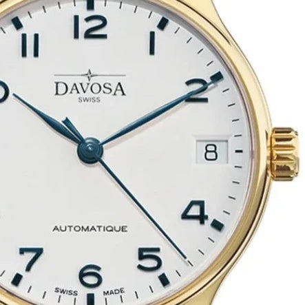 Classic Automatic Swiss-Made White Gold-Tone Executive Watch 16618911 Classic Davosa USA Official Distributor. Prices are Final. Tax & duties included.