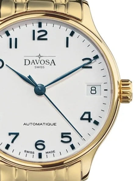 Classic Automatic Swiss-Made White Gold-Tone Executive Watch 16618911 Classic Davosa USA Official Distributor. Prices are Final. Tax & duties included.