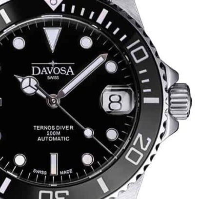 Ternos Medium Automatic Black Diving Watch 16619505 Diver Davosa USA Official Distributor. Prices are Final. Tax & duties included.