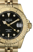 Ternos Medium Automatic Golden Diving Watch 16619805 Diver Davosa USA Official Distributor. Prices are Final. Tax & duties included.