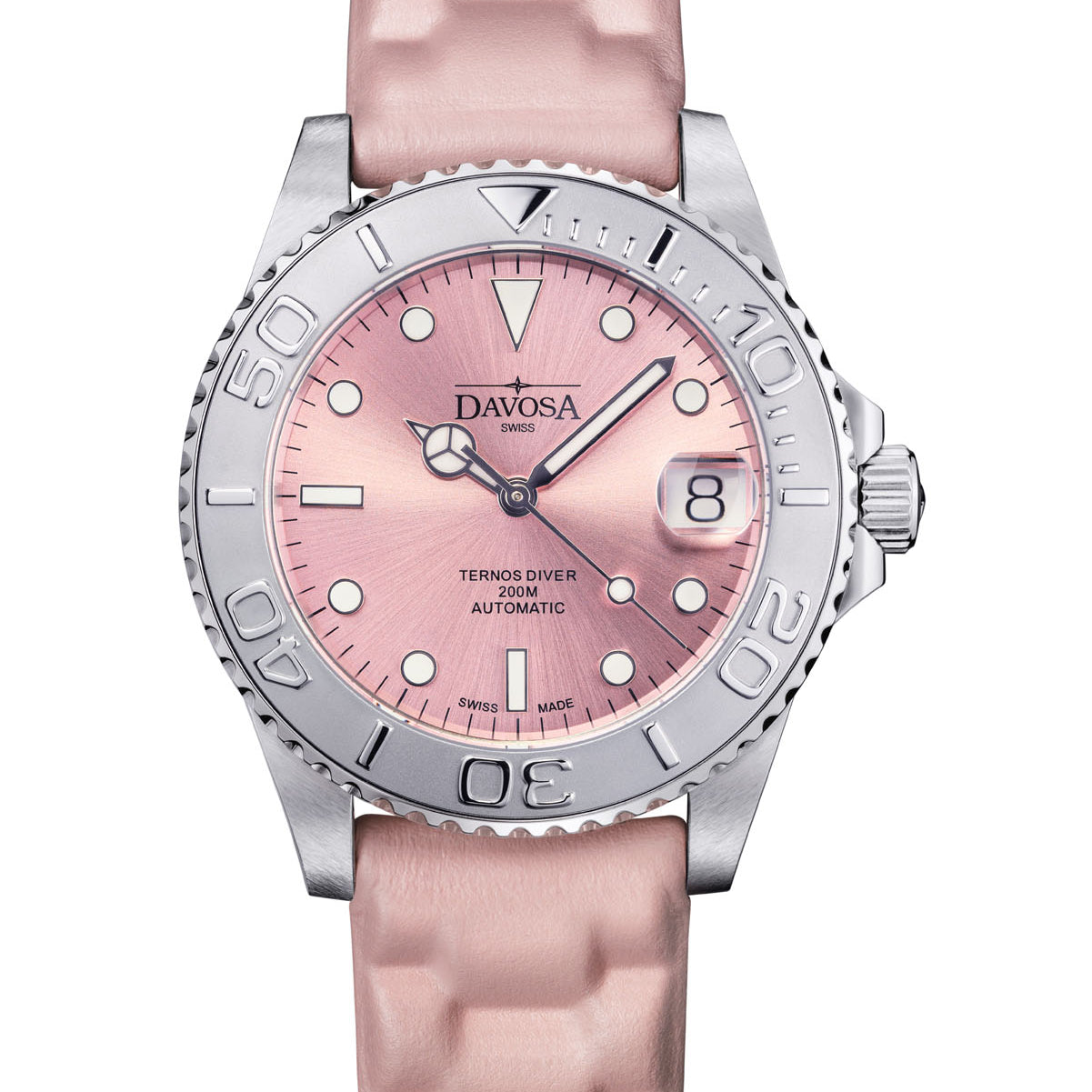 Ternos Medium Automatic Limited Edition California Pink Diver Watch 16619960 Diver Davosa USA Official Distributor. Prices are Final. Tax & duties included.