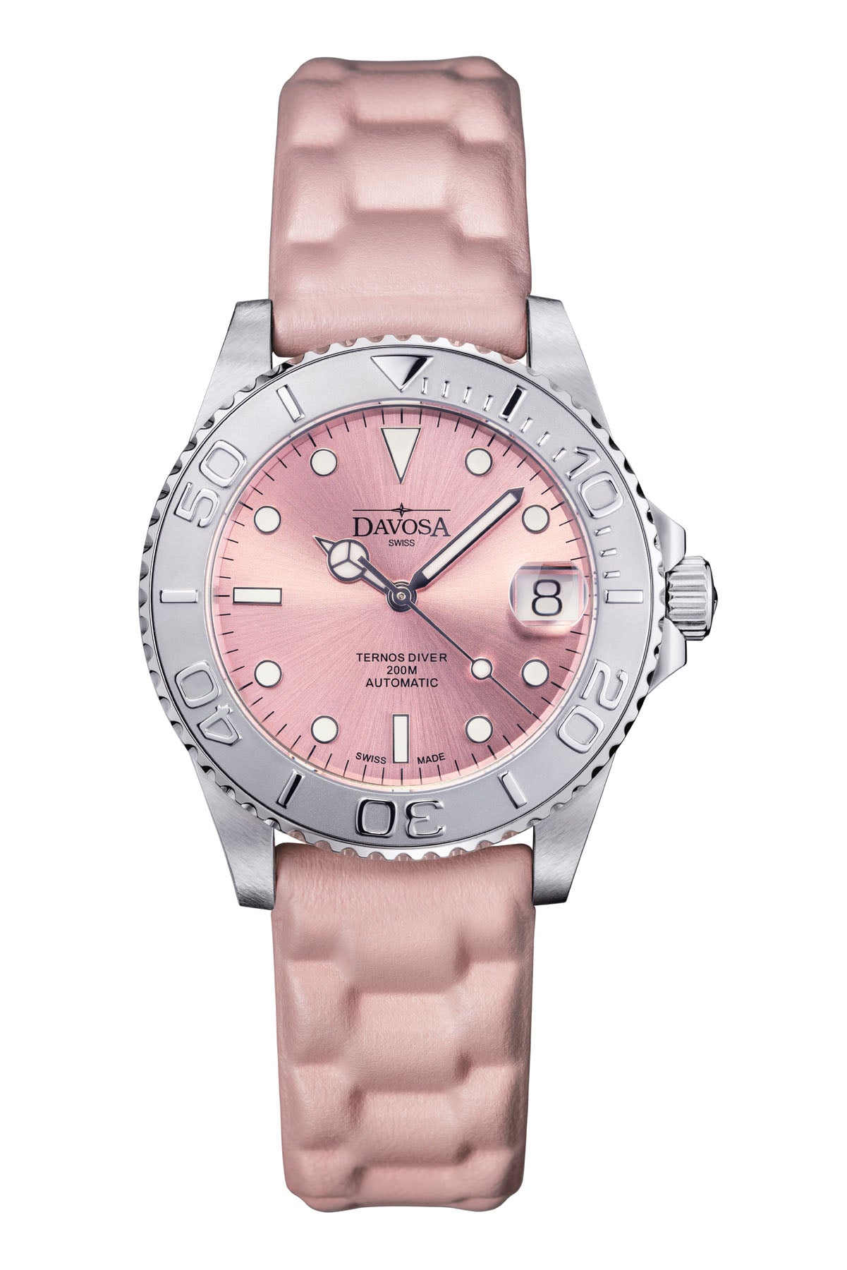 Ternos Medium Automatic Limited Edition California Pink Diver Watch 16619960 Diver Davosa USA Official Distributor. Prices are Final. Tax & duties included.