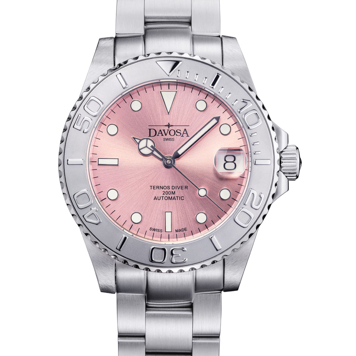Ternos Medium Automatic Limited Edition California Pink Diver Watch 16619960 Diver Davosa USA Official Distributor. Prices are Final. Tax & duties included.