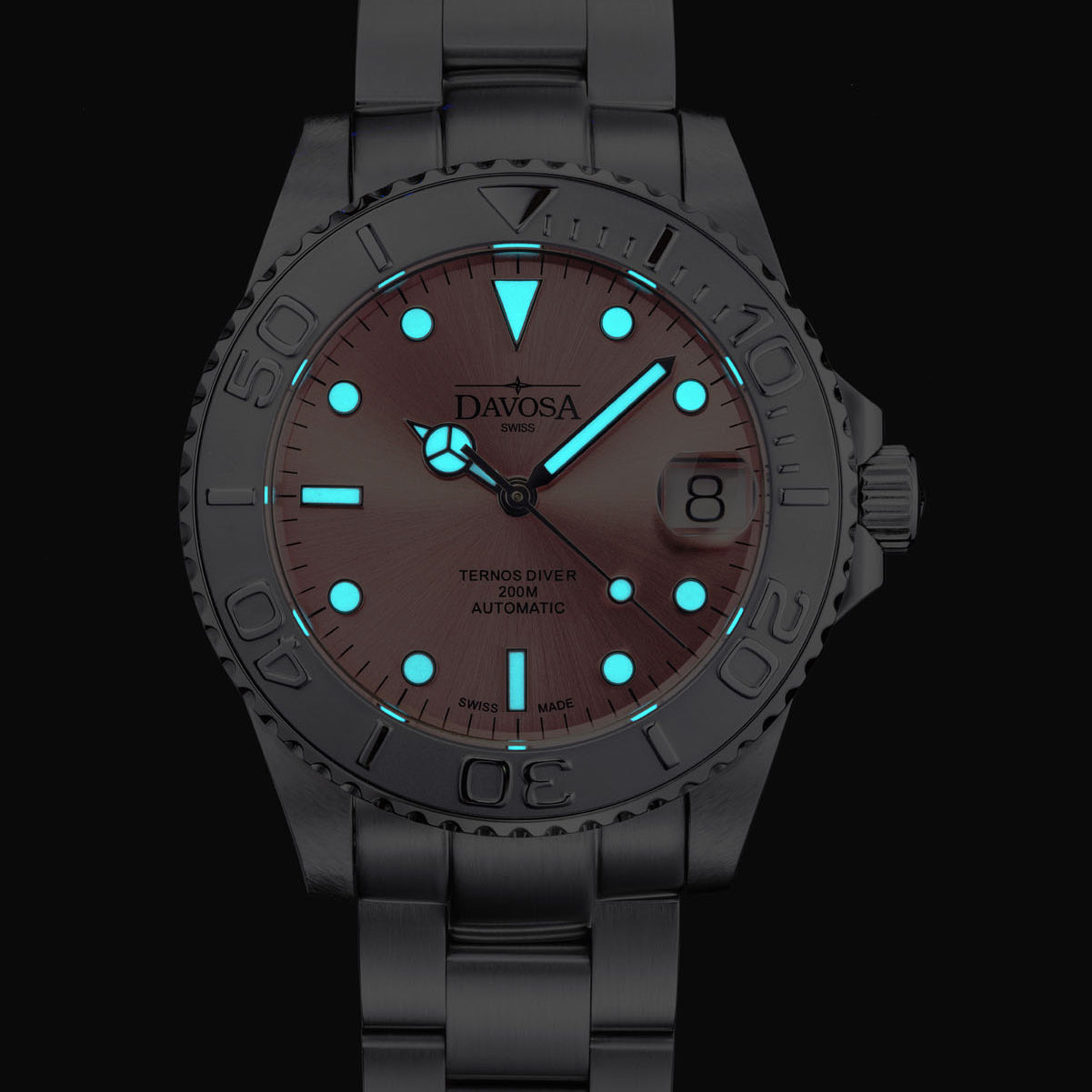 Ternos Medium Automatic Limited Edition California Pink Diver Watch 16619960 Diver Davosa USA Official Distributor. Prices are Final. Tax & duties included.