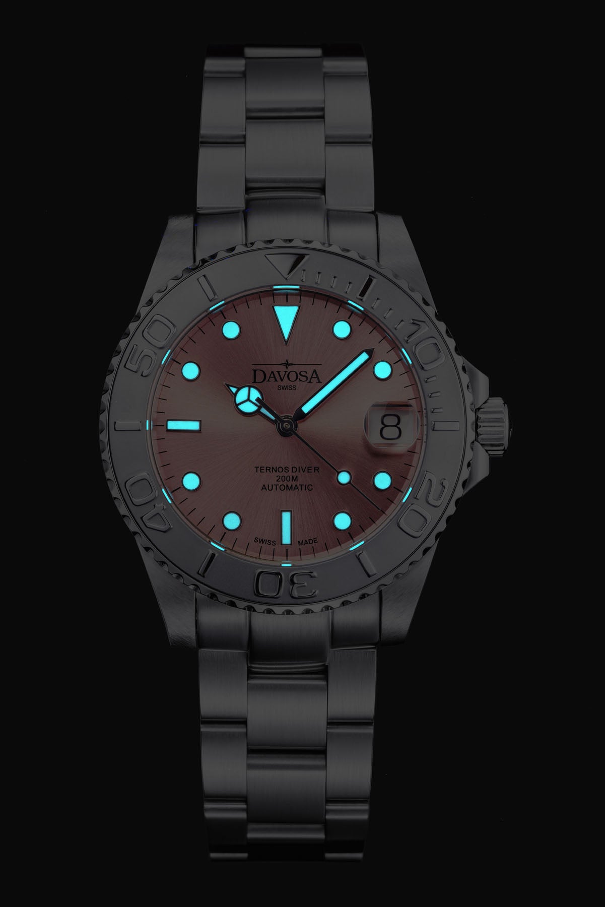 Ternos Medium Automatic Limited Edition California Pink Diver Watch 16619960 Diver Davosa USA Official Distributor. Prices are Final. Tax & duties included.
