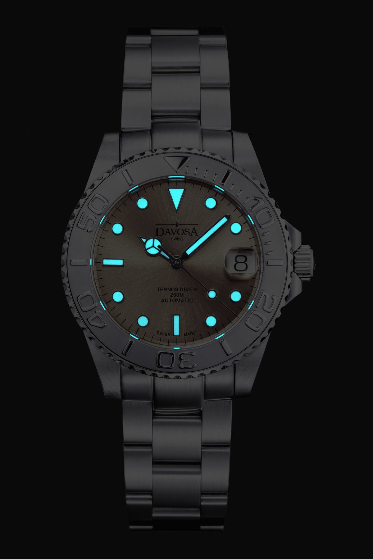 Ternos Medium Automatic Limited Edition California Sandy Beige Diver Watch 16619980 Diver Davosa USA Official Distributor. Prices are Final. Tax & duties included.