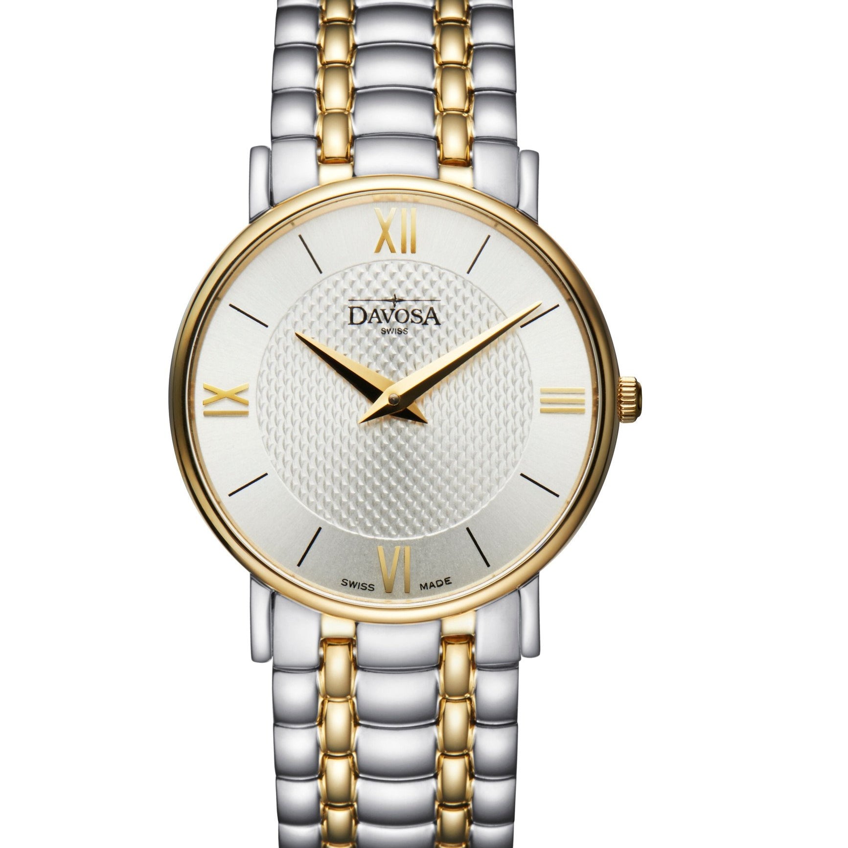 Pianos II Quartz Swiss-Made Guilloche Silver Gold Ladies Watch 16858115 Ladies Davosa USA Official Distributor. Prices are Final. Tax & duties included.