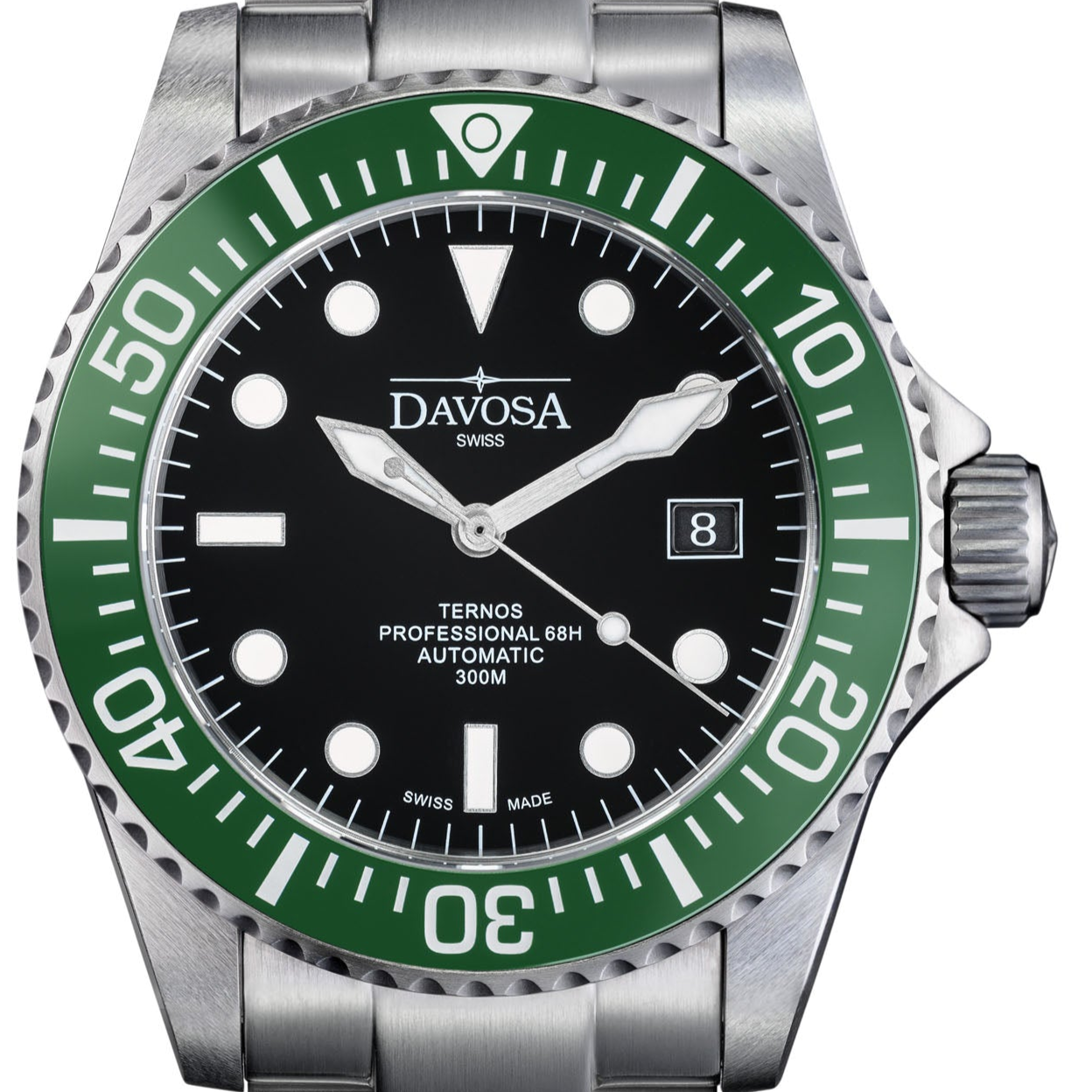 Ternos Professional 68h Automatic 300m Black Blue Green Diving Watch Collection Diver Davosa USA Official Distributor. Prices are Final. Tax & duties included. 42mm Green TriaLink