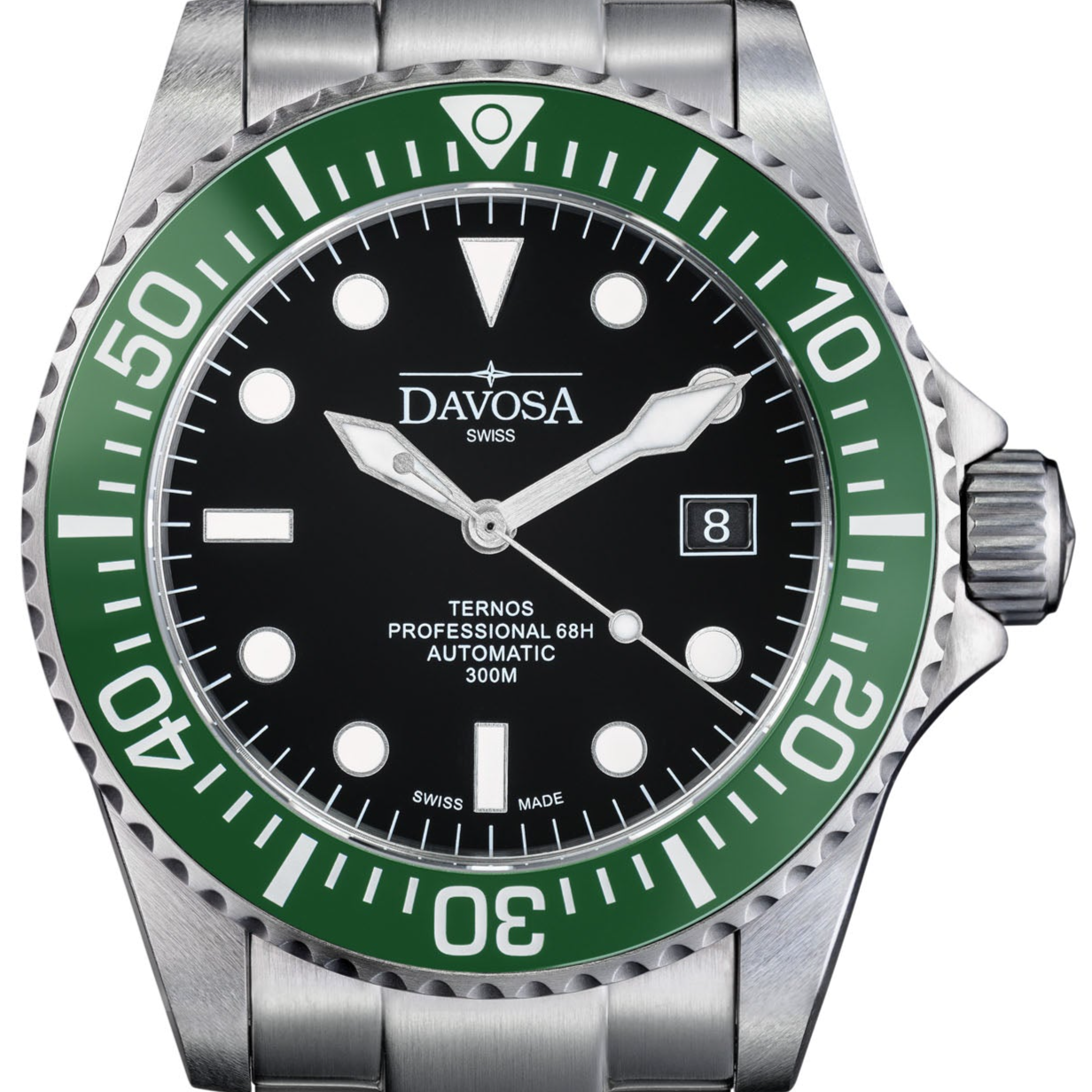 Ternos Professional 68h Automatic 300m Green Black Diving Watch 16153870 Diver Davosa USA Official Distributor. Prices are Final. Tax & duties included. 42mm Green TriaLink