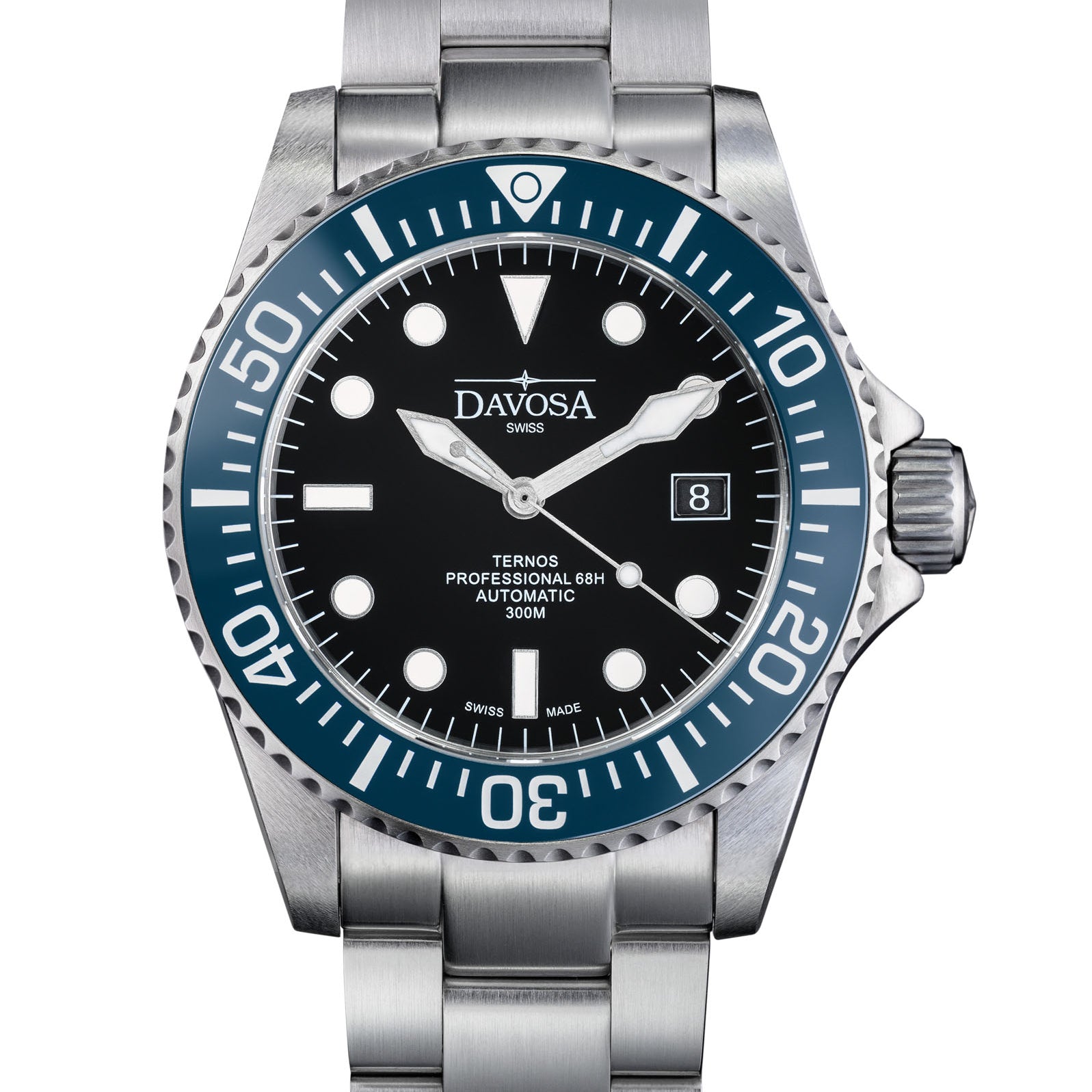 Ternos Professional 68h Automatic 300m Blue Black Diving Watch 16153840 Diver Davosa USA Official Distributor. Prices are Final. Tax & duties included.