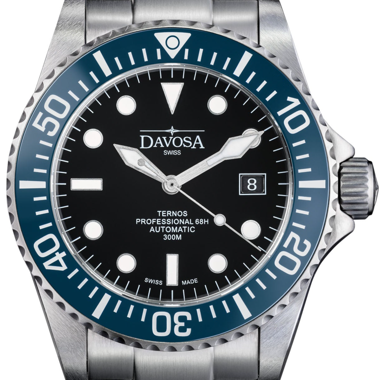 Ternos Professional 68h Automatic 300m Blue Black Diving Watch 16153840 Diver Davosa USA Official Distributor. Prices are Final. Tax & duties included. 42mm Batman TriaLink