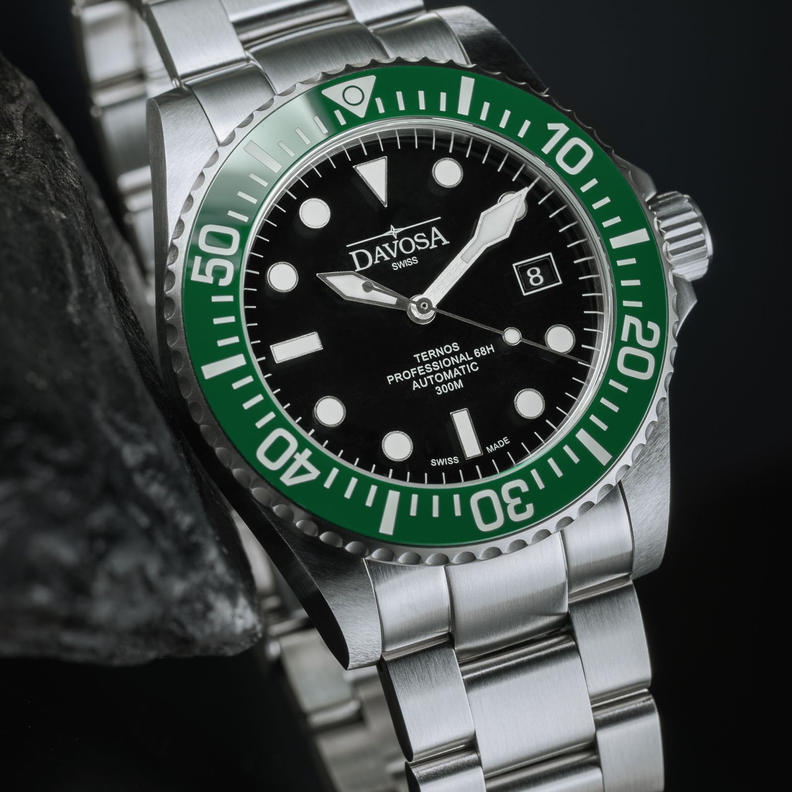 Ternos Professional 68h Automatic 300m Green Black Diving Watch 16153870 Diver Davosa USA Official Distributor. Prices are Final. Tax & duties included.