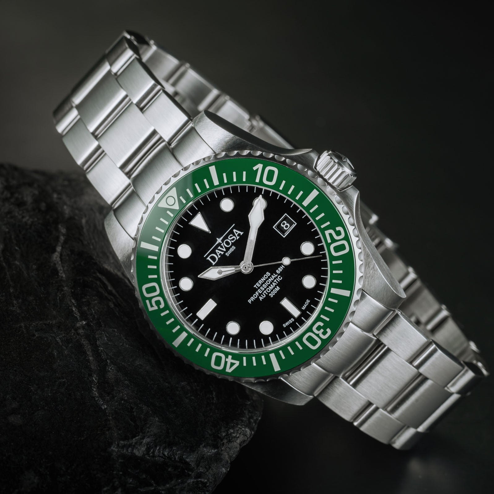 Ternos Professional 68h Automatic 300m Green Black Diving Watch 16153870 Diver Davosa USA Official Distributor. Prices are Final. Tax & duties included.