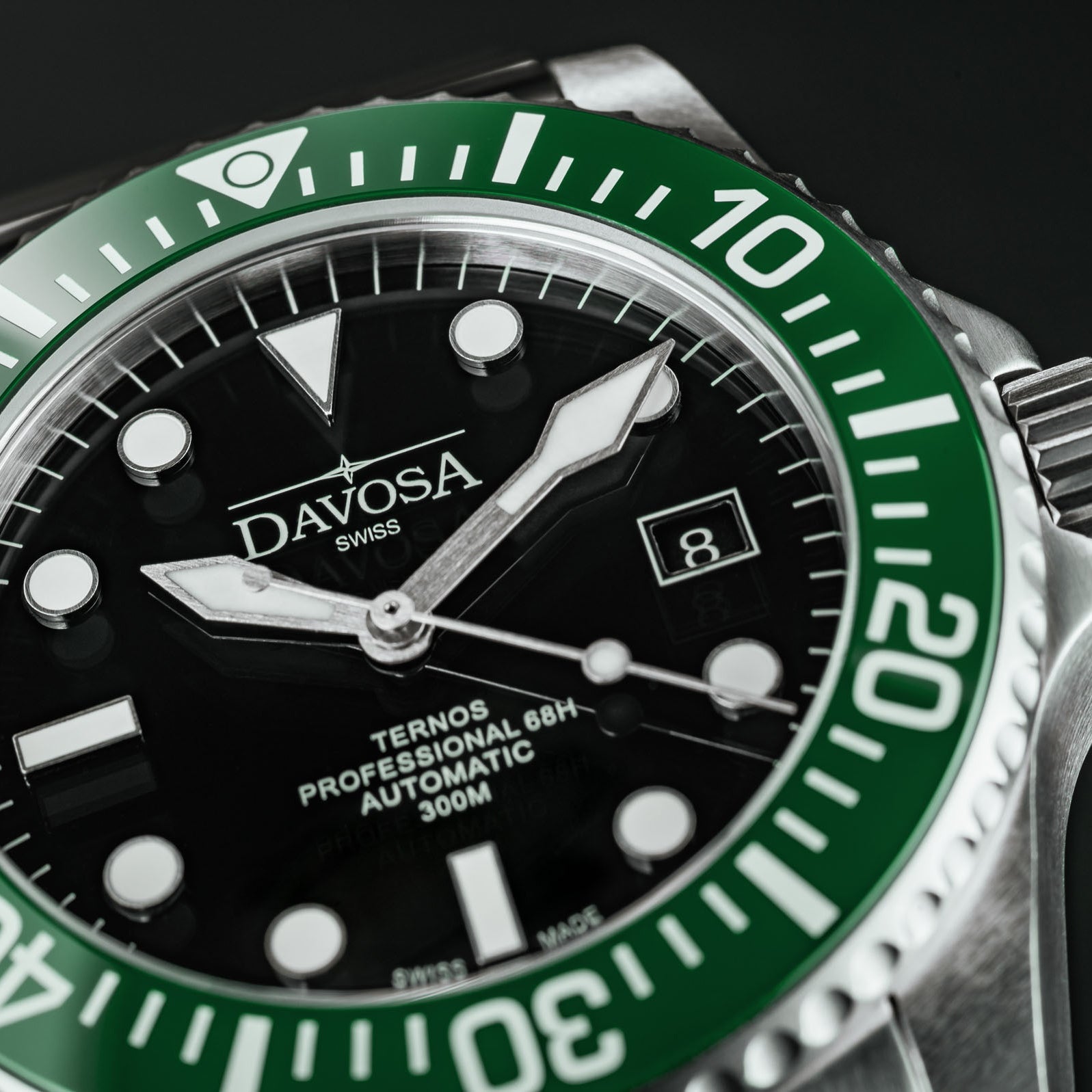 Ternos Professional 68h Automatic 300m Green Black Diving Watch 16153807 Diver Davosa USA Official Distributor. Prices are Final. Tax & duties included.