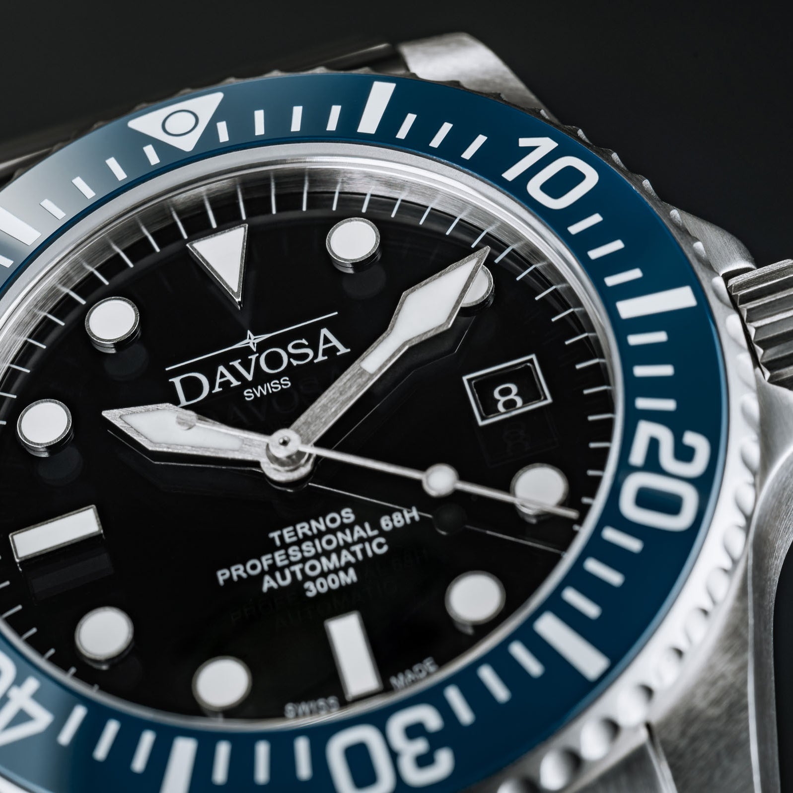 Ternos Professional 68h Automatic 300m Blue Black Diving Watch 16153840 Diver Davosa USA Official Distributor. Prices are Final. Tax & duties included.