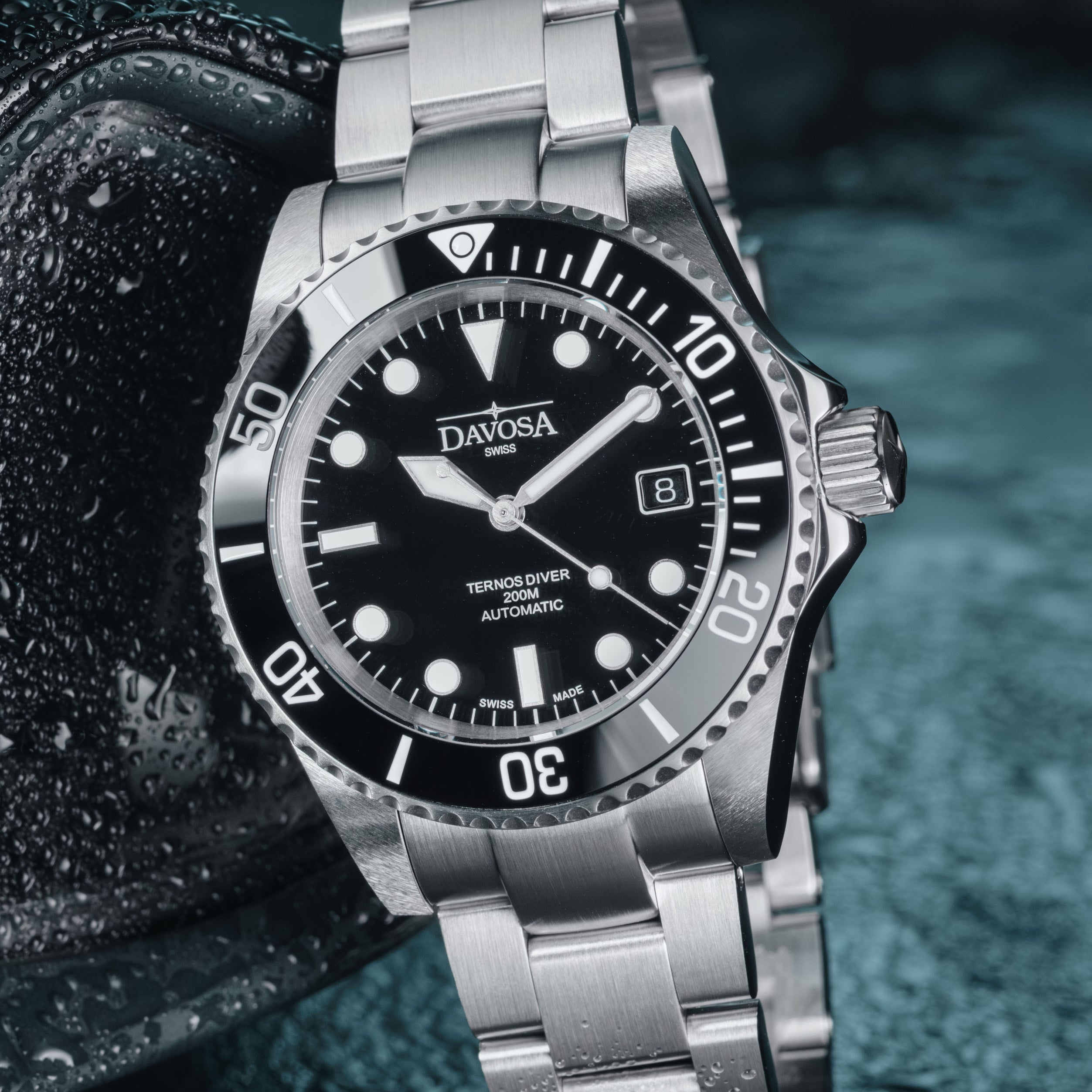 Ternos Ceramic Automatic 200m Swiss-Made Black Unisex Diver Watch 161.550.50 No Loupe Diver Davosa USA Official Distributor. Prices are Final. Tax & duties included.