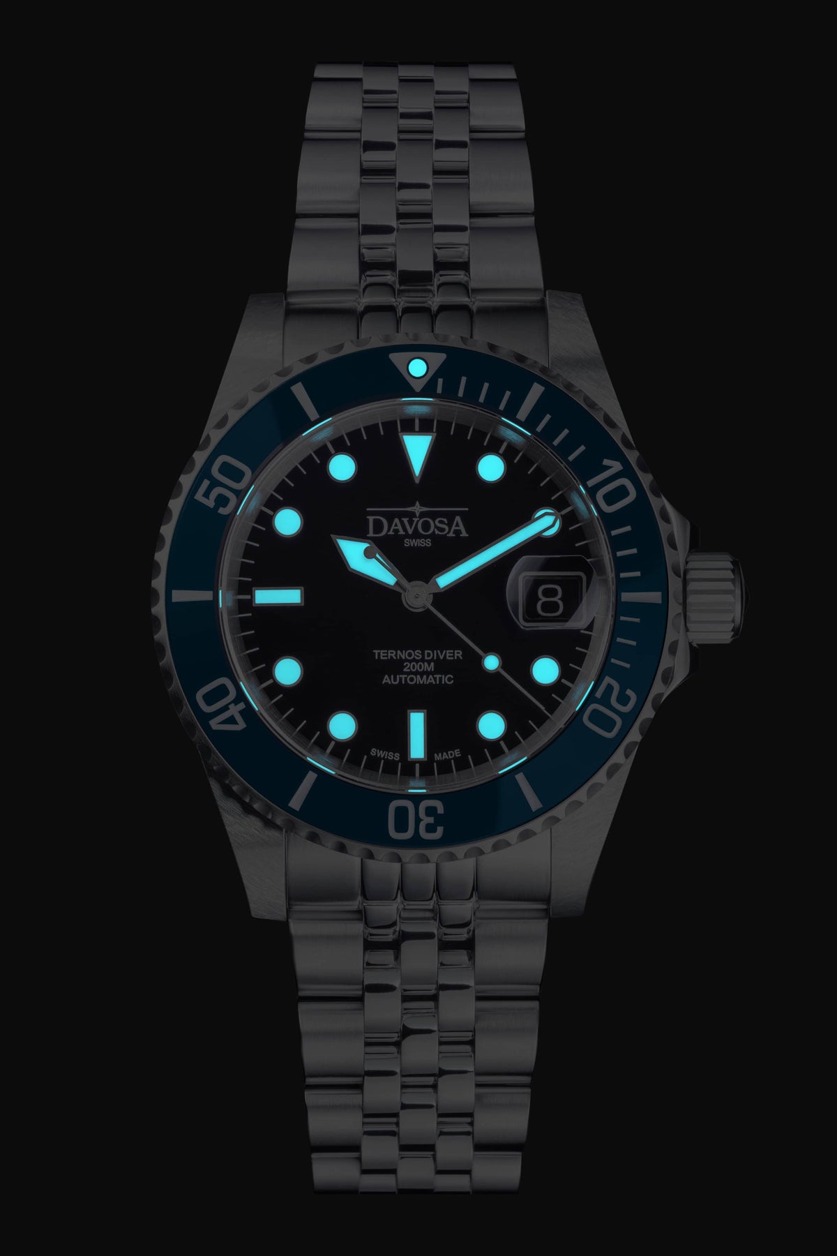 Ternos Diver Automatic 200m Swiss-Made Blue Unisex Diver Watch Diver DAVOSA Swiss