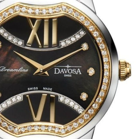 Dreamline II Quartz Swiss-Made Black Silver Golden Ladies Watch 16857755 Ladies Davosa USA Official Distributor. Prices are Final. Tax & duties included.