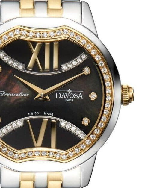 Dreamline II Quartz Swiss-Made Black Silver Golden Ladies Watch 16857755 Ladies Davosa USA Official Distributor. Prices are Final. Tax & duties included.