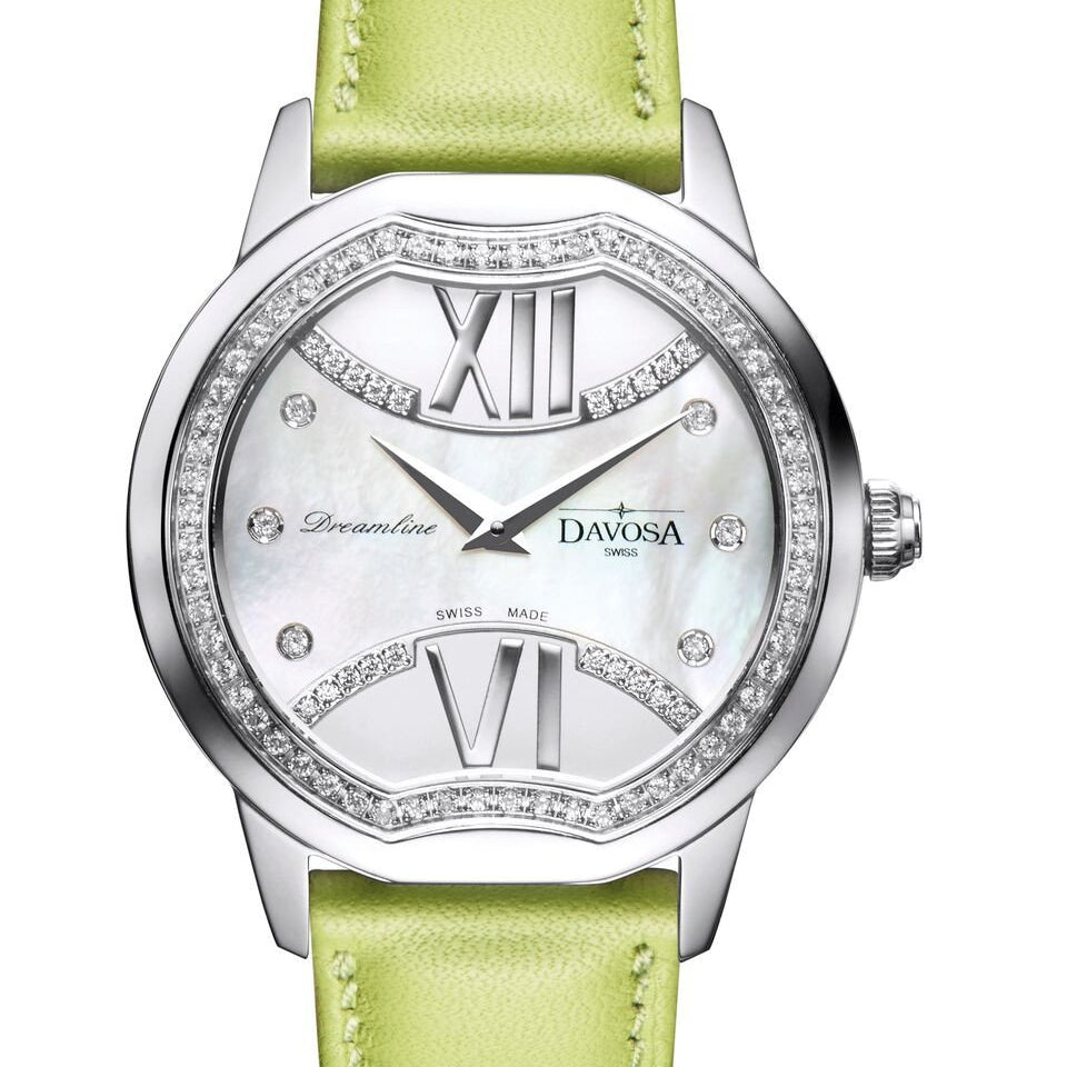 Dreamline II Quartz Swiss-Made Silver Green Ladies Watch 16755975 Ladies Davosa USA Official Distributor. Prices are Final. Tax & duties included.