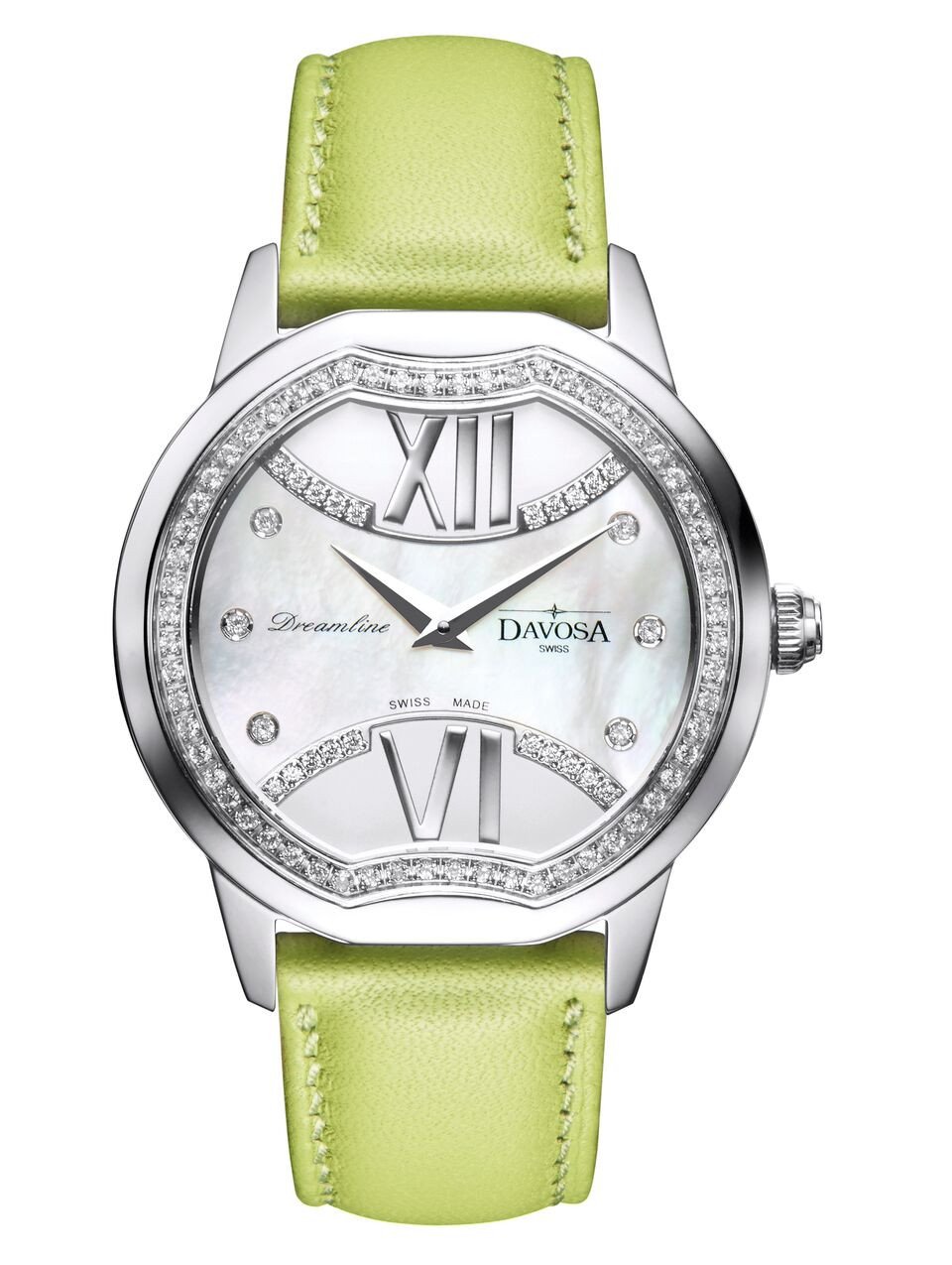 Dreamline II Quartz Swiss-Made Silver Green Ladies Watch 16755975 Ladies Davosa USA Official Distributor. Prices are Final. Tax & duties included.