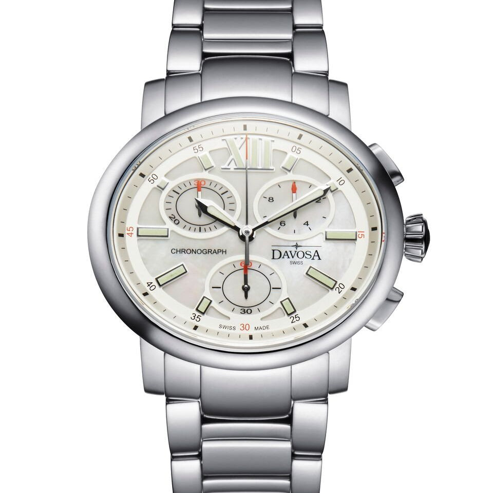 Oval Edition Quartz Chronograph White Ladies Watch 16857815 Ladies Davosa USA Official Distributor. Prices are Final. Tax & duties included.