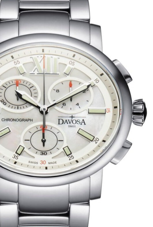 Oval Edition Quartz Chronograph White Ladies Watch 16857815 Ladies Davosa USA Official Distributor. Prices are Final. Tax & duties included.
