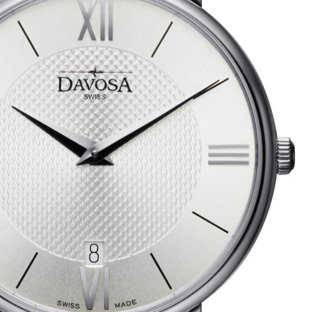 Pianos II Quartz Guilloche Silver Executive Watch 16347615 Executive Davosa USA Official Distributor. Prices are Final. Tax & duties included.