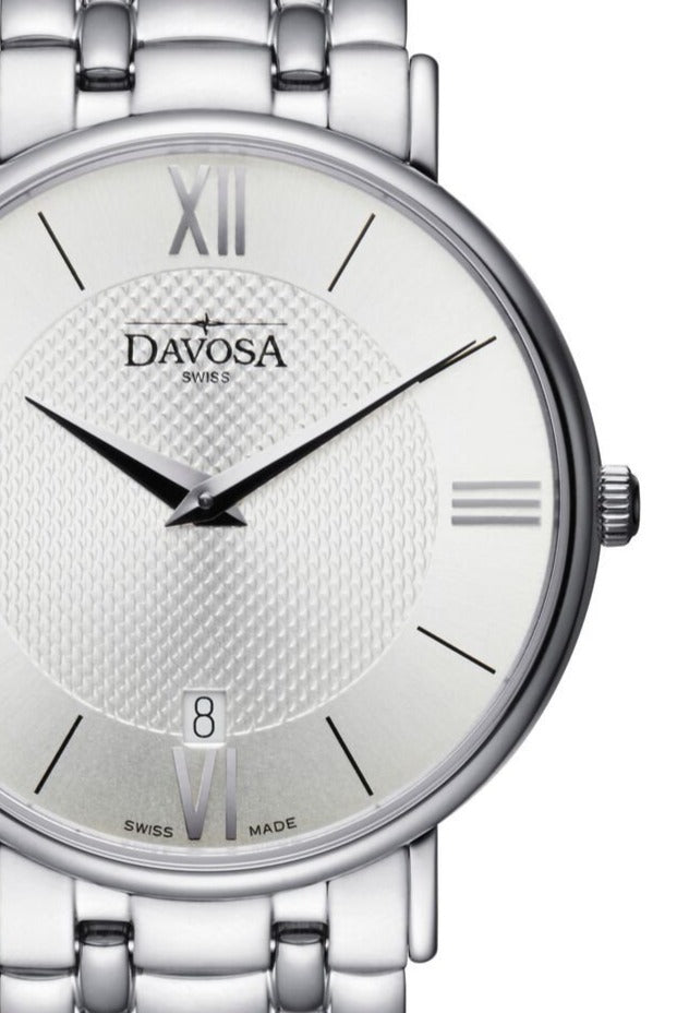 Pianos II Quartz Guilloche Silver Executive Watch 16347615 Executive Davosa USA Official Distributor. Prices are Final. Tax & duties included.