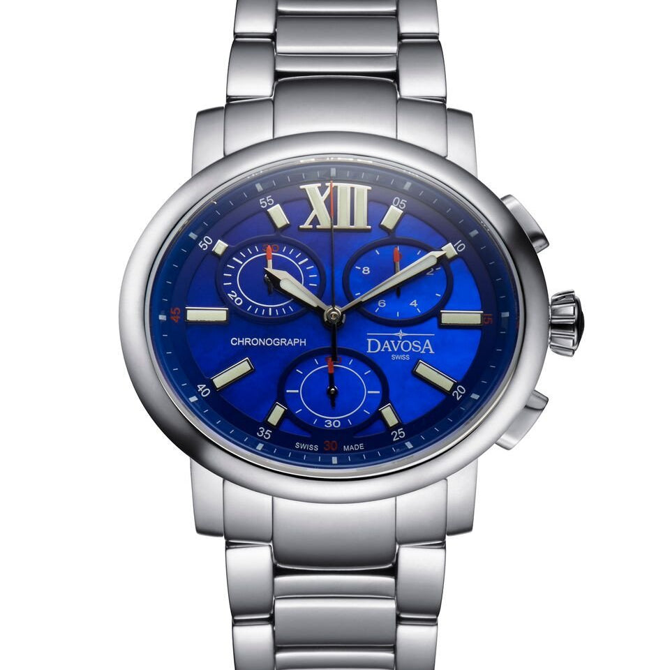 Oval Edition Quartz Chronograph Blue Ladies Watch 16857845 Ladies Davosa USA Official Distributor. Prices are Final. Tax & duties included.