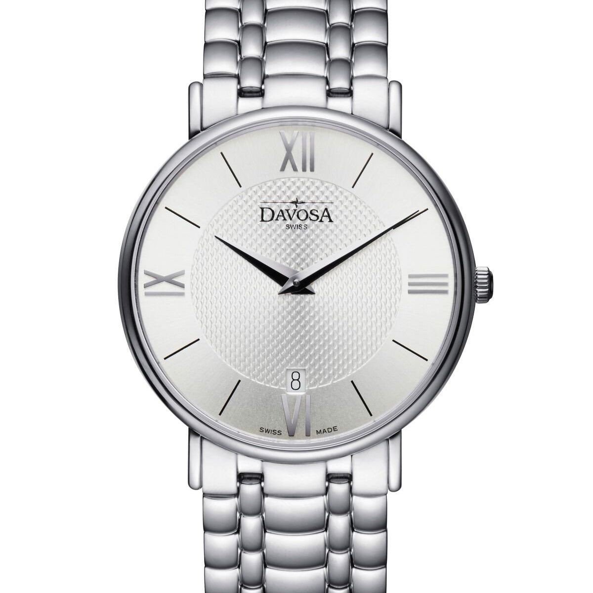 Pianos II Quartz Guilloche Silver Executive Watch 16347615 Executive Davosa USA Official Distributor. Prices are Final. Tax & duties included.