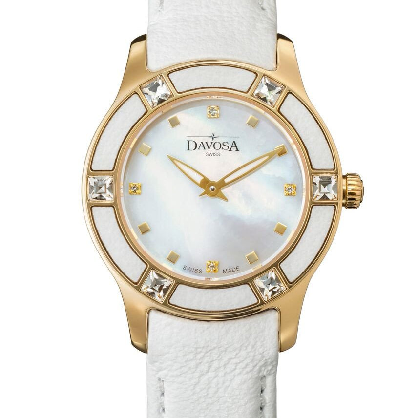 Irisea Quartz Swiss-Made Pearlescent White Ladies Watch 16756815 Ladies Davosa USA Official Distributor. Prices are Final. Tax & duties included.