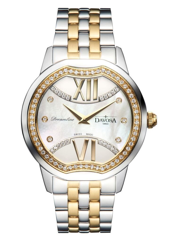 Dreamline II Quartz Swiss-Made Silver Gold-Tone Ladies Watch 16857715 Ladies Davosa USA Official Distributor. Prices are Final. Tax & duties included.