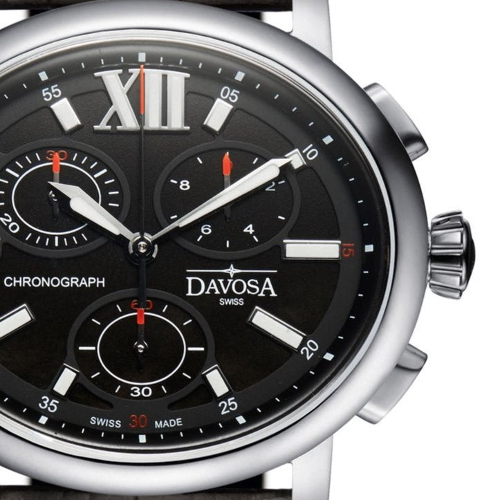 Oval Edition Quartz Chronograph Black Black Ladies Watch 16756955 Ladies Davosa USA Official Distributor. Prices are Final. Tax & duties included.