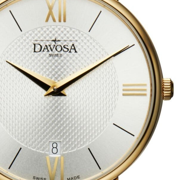 Pianos II Quartz PVD Guilloche Silver Gold Executive Watch 16347815 Executive Davosa USA Official Distributor. Prices are Final. Tax & duties included.