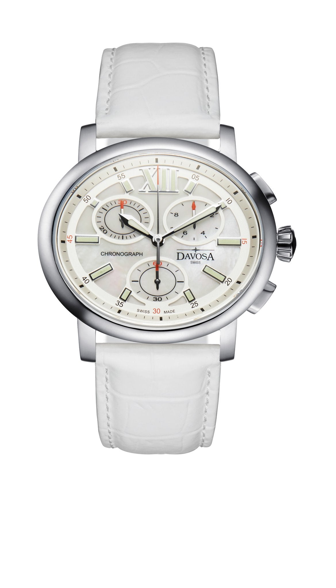 Oval Edition Quartz Chronograph White White Ladies Watch 16756915 Ladies Davosa USA Official Distributor. Prices are Final. Tax & duties included.