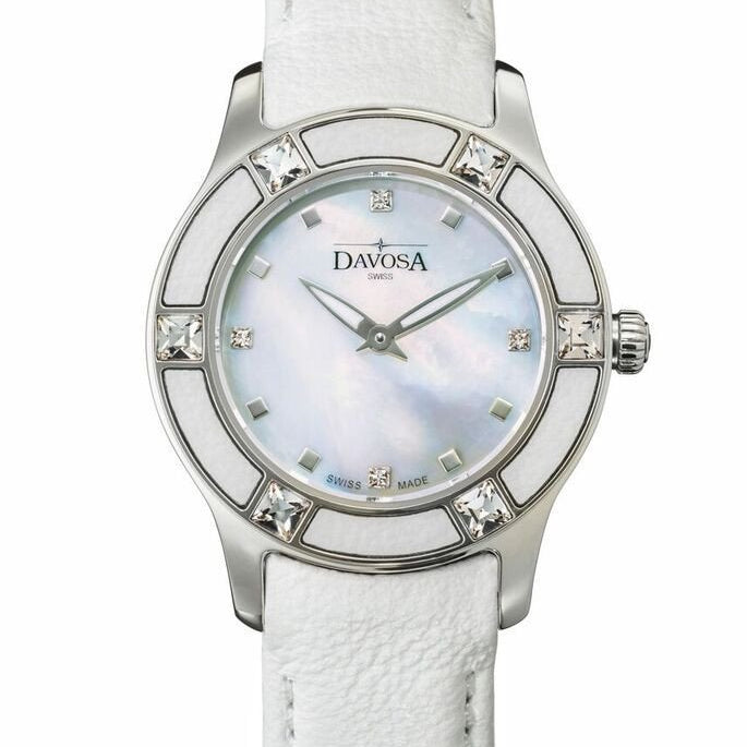 Irisea Quartz Swiss-Made Pearlescent White Ladies Watch 16756715 Ladies Davosa USA Official Distributor. Prices are Final. Tax & duties included.